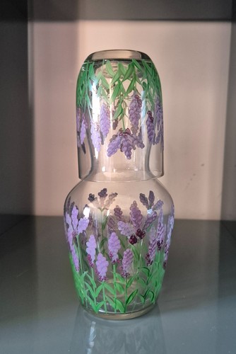 Hand painted glass lavender - hand,