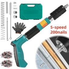 Manual Nail Gun Wall Nail Fastening Tool 5 Gears Air Nailer Machine w/200 Nail🔥