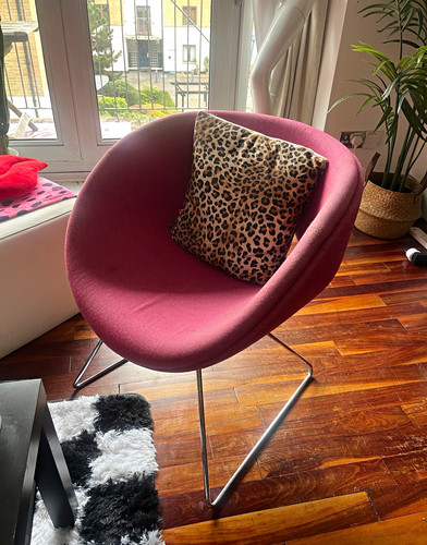 Pink leopard print armless tub - pink,