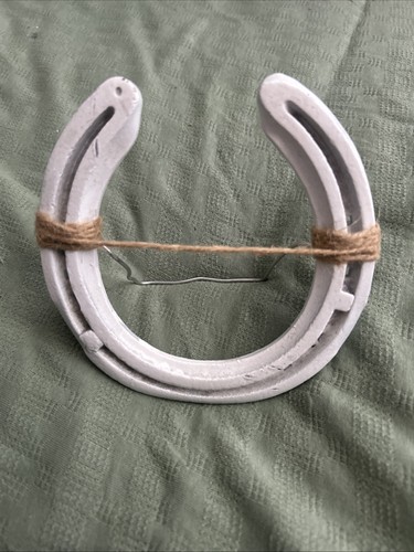 Horseshoe painted white can - painted,