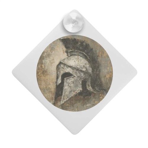 Spartan helmet car window - helmet,