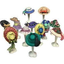 Willow Hall Originals Miniature Hat Ornaments Collectable Set 13 Pieces 3