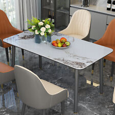 55" Rectangular Dining Table Mountain peak texture Pattern Table for Restaurants