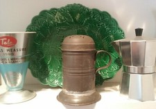 Vintage Kitchenalia Edwardian Steel Tin Lined Flour Dredger 