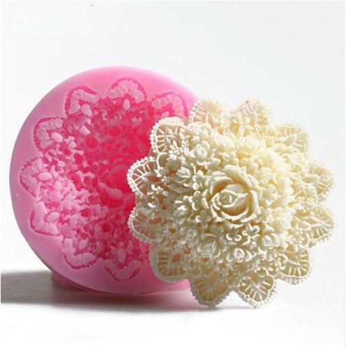 Silicone lace flower - silicone, rose