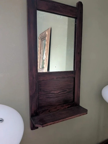 Welsh oak mirror 19th - , century