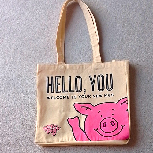 Percy pig tote - m&s,