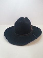 Stetson Clinton Mens Cowboy Hat Black Felted Wool 7 1/8 Medium 57 Cm Authentic 