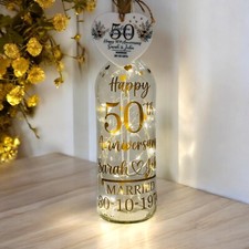 Personalised 50th Anniversary Gift, 50th Golden Wedding Anniversary Gift, 50th