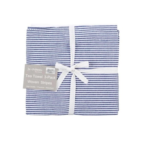 Chateau woven stripe - woven, blue