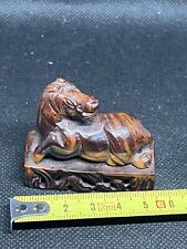 netsuke japanese Horse Antique Unusual Piece Wood Treen Piece Nippon