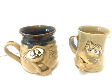 VINTAGE MUGGINS POTTERY STYLE  FACE MUGS