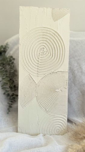 Neutral textured wall art - textured,