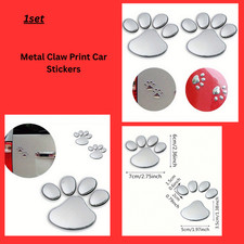 Metal claw print car stickers - metal,