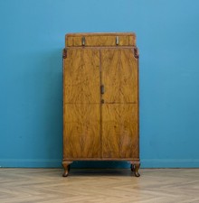 Art deco walnut tallboy linen - deco,