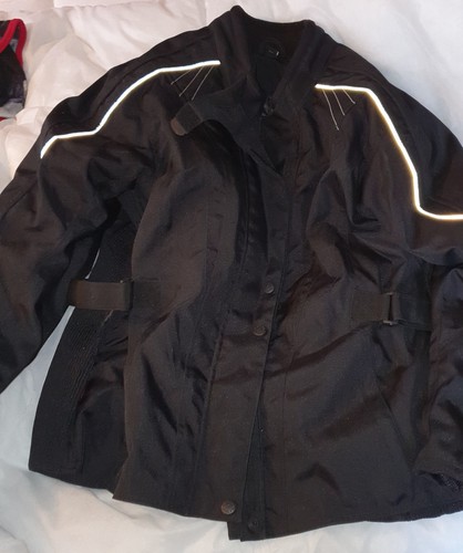 Motorbike jacket with back - , and