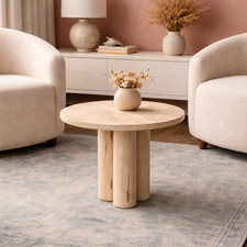 Travertine Coffee Table Round