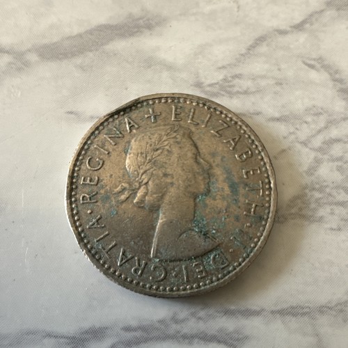 1963 elizabeth sixpence - uk,