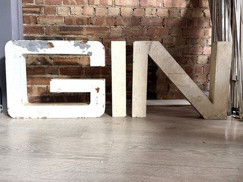 Large vintage metal - metal, sign