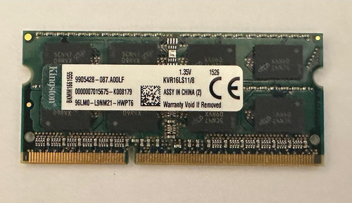 Kingston valueram 8gb ddr3l - kingston,