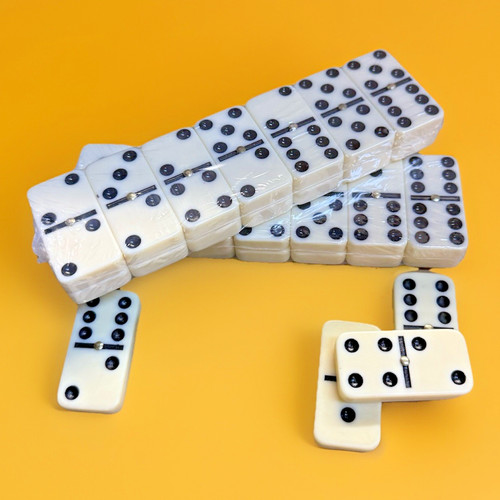 Dominoes double six plastic - double,