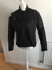 Ladies Frank Thomas Texile Black Bike Jacket Size Ladies M