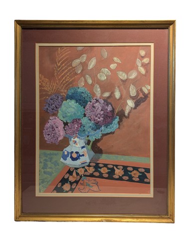 Large framed gouache still - large,
