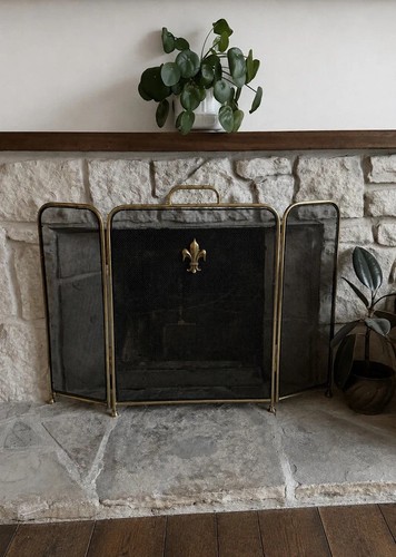 Vintage brass and - , black
