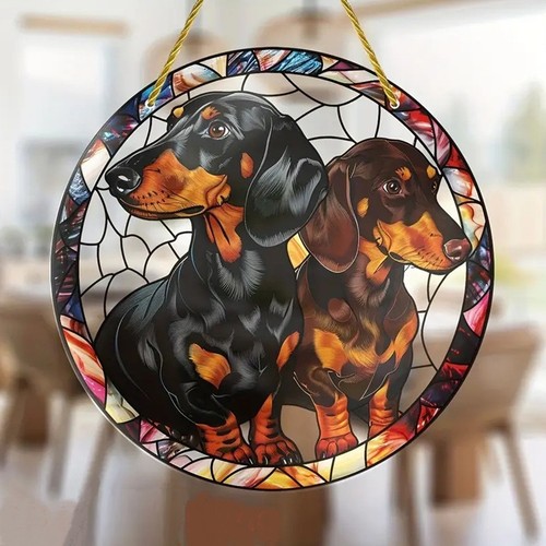 Dachshunds suncatcher window - dachshunds,