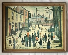 framed print of "A Procession" by L.S. Lowry
