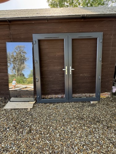 Upvc french doors grey - doors,