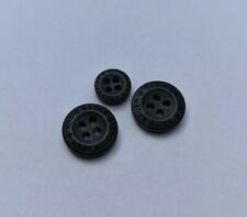 EDDIE BAUER Replacement / Extra / Spare Shirt Button Set  - 12mm & 8mm - Black