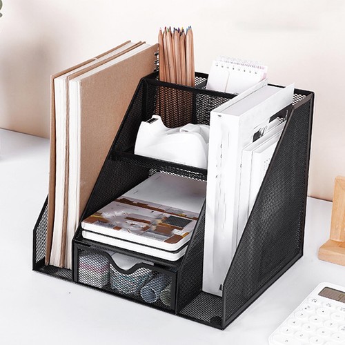 Metal mesh desktop organizer - mesh,