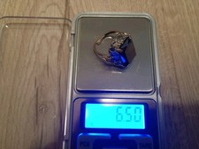 VINTAGE Jewellery Large Stone Mens Womens Ring Adjustable Costume Dress