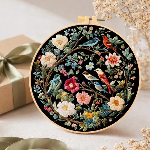 Floral cross stitch kit - floral,