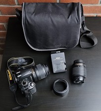 DSLR Camera Nikon D3100 Full Bundle - 14.2MP, 2 Lenses, & Extras - Preowned