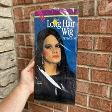 Wig Long Black Pigtails Ponytail Halloween Costume Dress Up Cher Native American