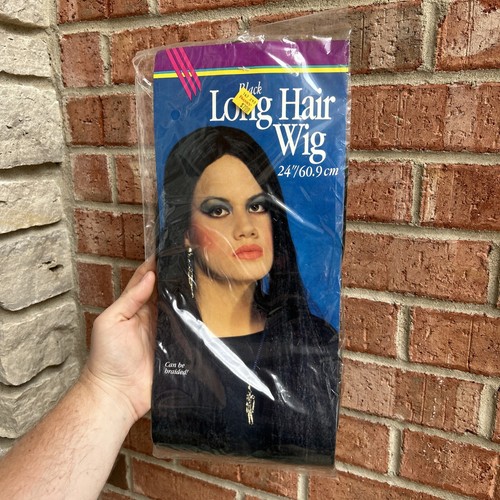 Wig long black - wig,
