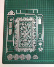 Large 19pcs Decorative Lacy Stepper Card Shape Die Set 18.7 X 17.8cm