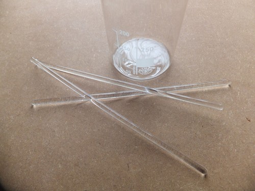 200mm glass stirring rods - 3,