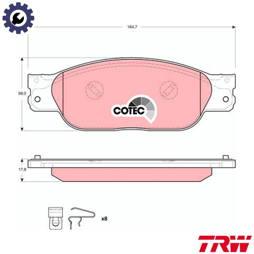Brake pad set disc - brake,