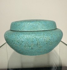 Royal Lancastrian Art Deco Lidded Box / Trinket, Mottled Glaze