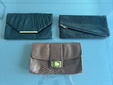 Clutch Bags X 3 Black And Brown Used