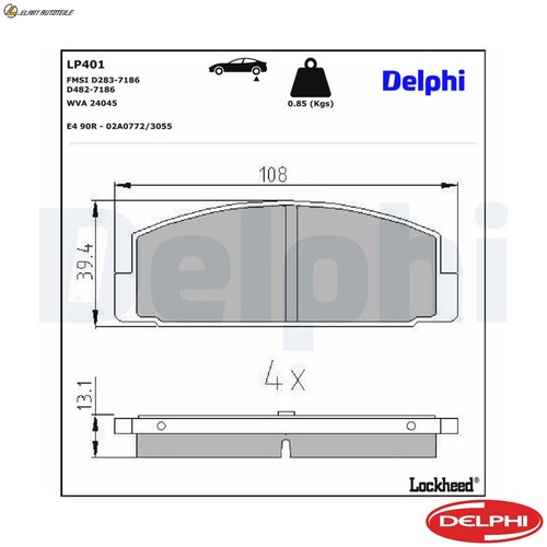 Brake pad set disc - pad,