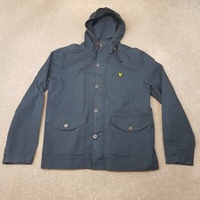 Lyle & Scott Mens Jacket Large Blue Navy Coat Parka Casuals Mod Terrace Liam