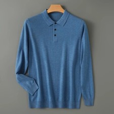 Men's Merino Wool Sweater Polo