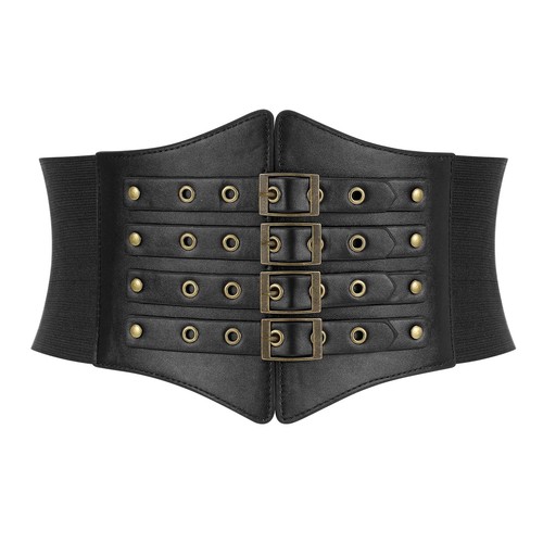 Women wide corset elastic belt - elastic,