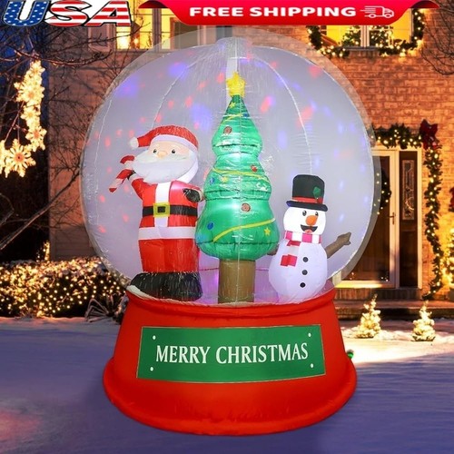 6ft inflatable snow globe - snow,