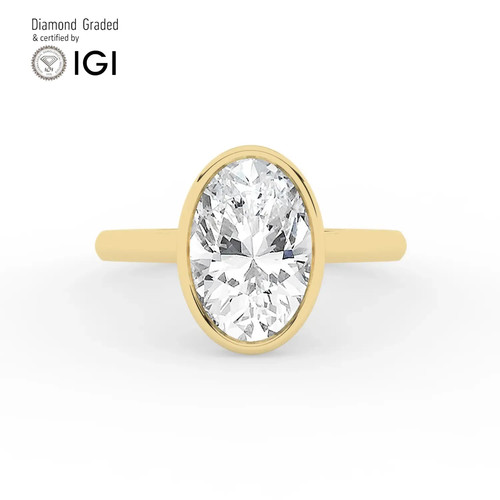 Oval diamond engagement - oval, ring