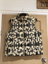 Size 14 ORLA KIELY AND REGATTA Reversible Cream & Black Patterned / Beige Gilet